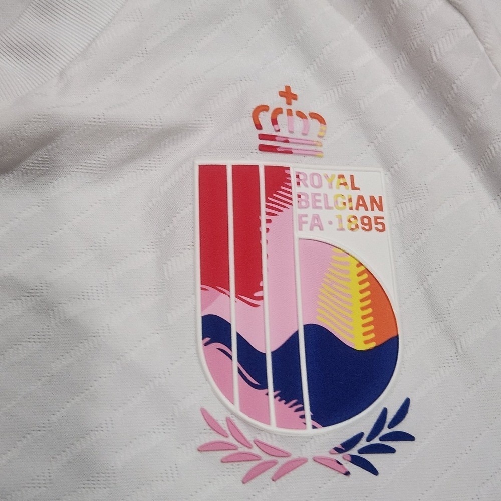 Adidas Authentic 2022 World Cup Belgium Fotball Away Jersey Small Fifa Soccer - Picture 4 of 8